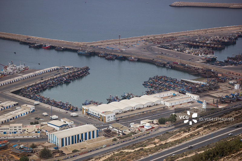 俯瞰阿加迪尔港图片素材