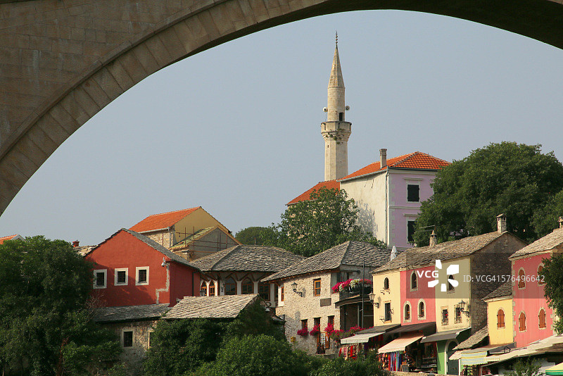 波斯尼亚和黑塞哥维那莫斯塔尔古镇，联合国教科文组织世界遗产图片素材