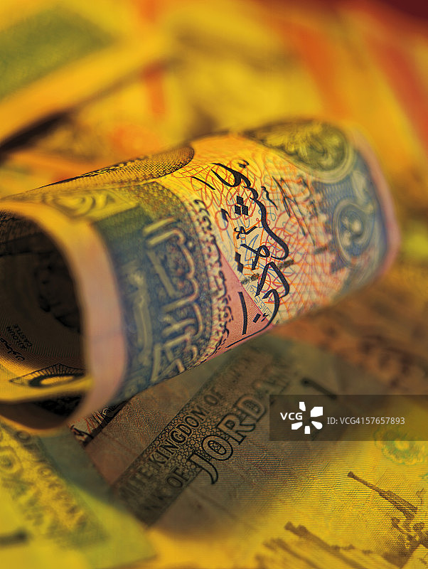 约旦纸币特写图片素材