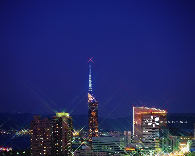 福冈百道浜夜景图片素材