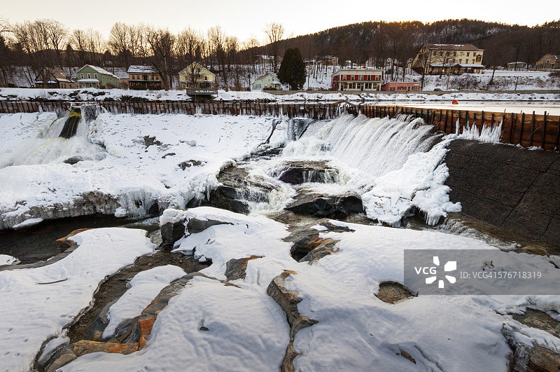冬季谢尔本瀑布图片素材