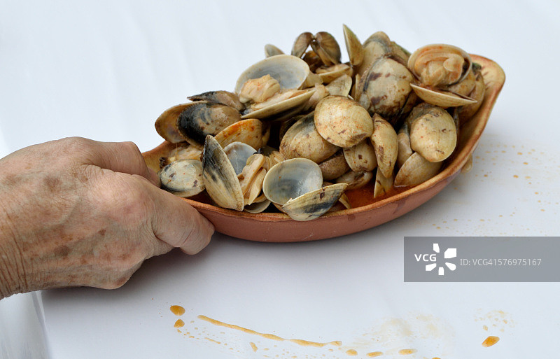 蛤蜊海鲜盘图片素材