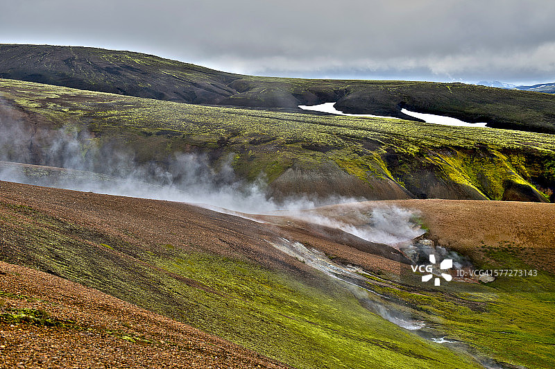 劳加维格陆克曼纳劳加的地热区图片素材