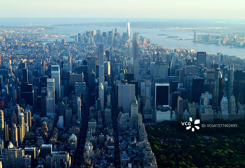 曼哈顿鸟瞰图片素材