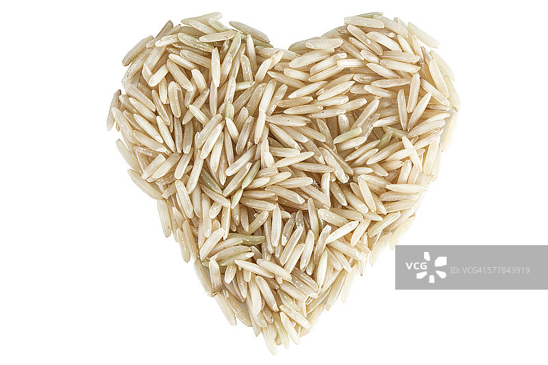 心形全麦印度香米图片素材