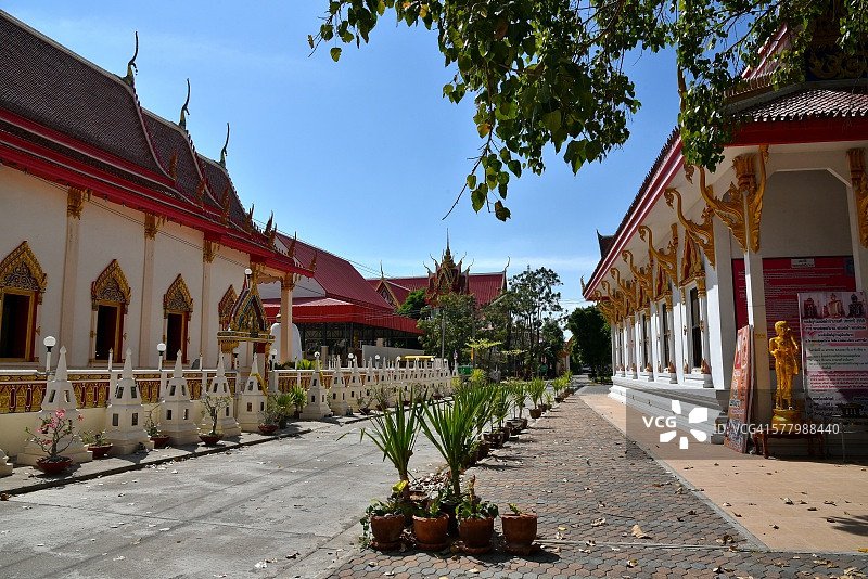 泰国 Phimai 的 Wat Derm 寺庙图片素材