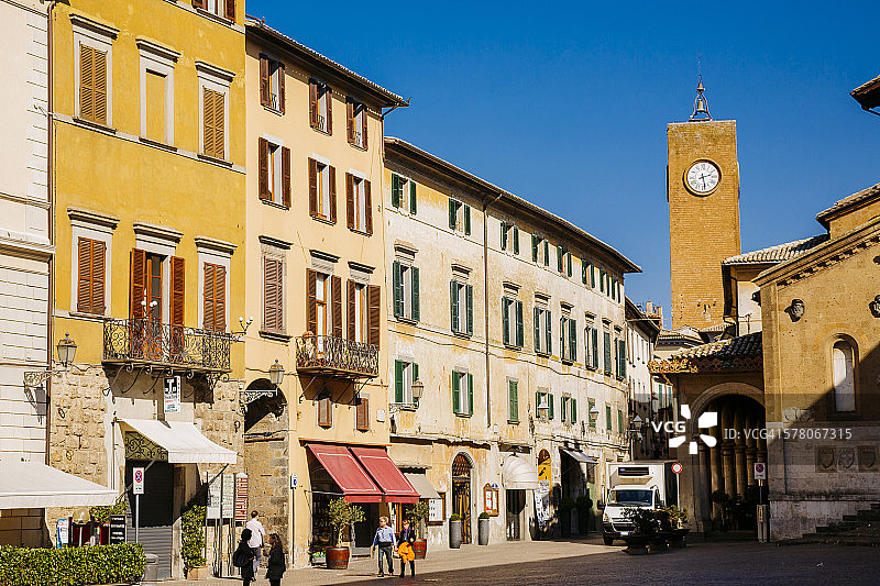 共和国广场，奥尔维耶托，翁布里亚，意大利图片素材