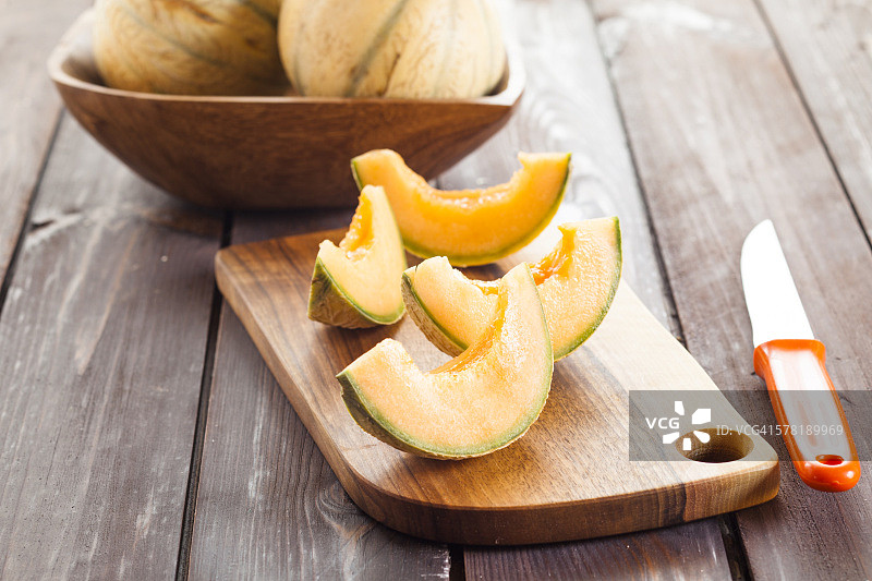 哈密瓜切片图片素材