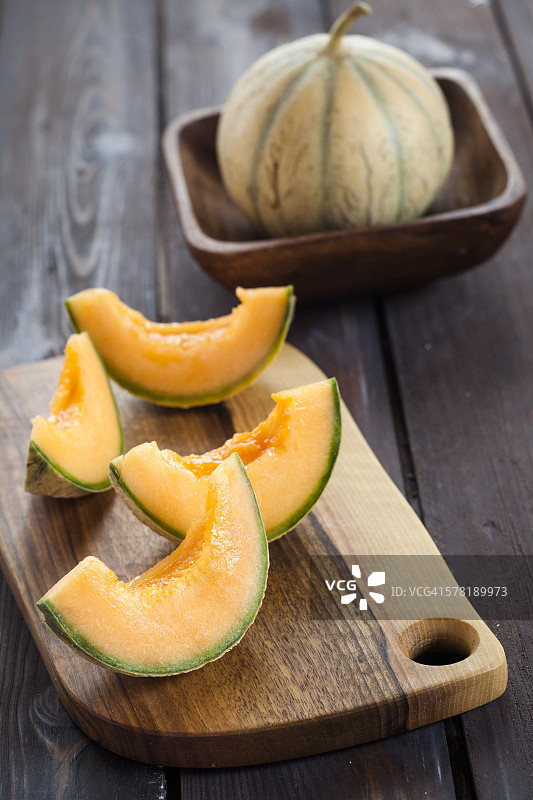 哈密瓜切片图片素材