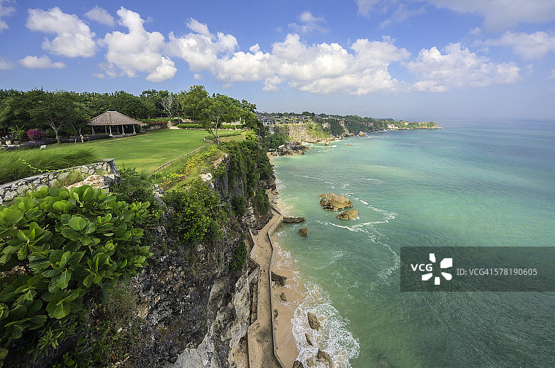 印度尼西亚巴厘岛金巴兰印度洋海岸风光图片素材