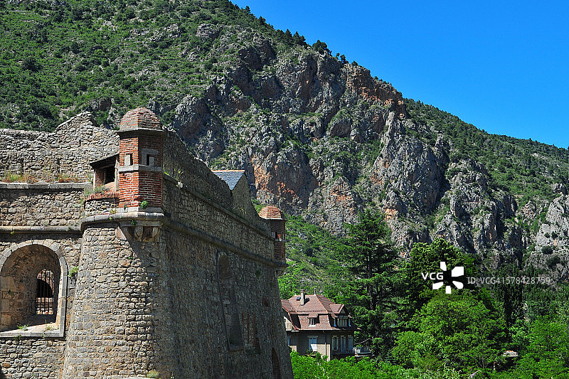 孔夫兰自由城的角楼图片素材