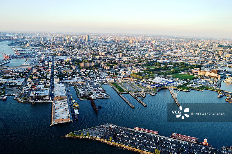 布鲁克林水岸（俯视）图片素材