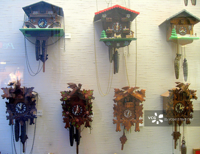 布谷鸟钟，瑞士苏黎世图片素材