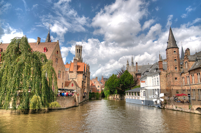 布鲁日—玫瑰码头图片素材