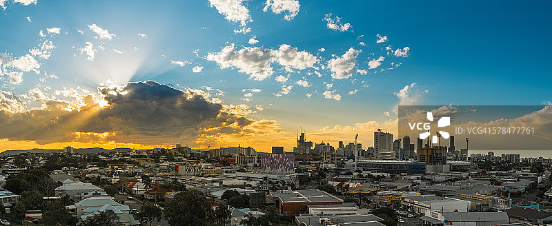 布里斯班城市日落图片素材