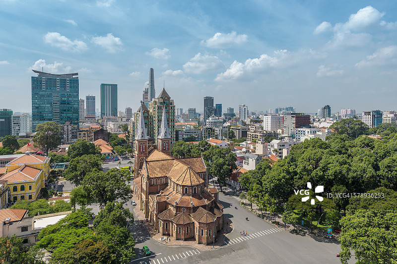 西贡圣母大教堂后景图片素材