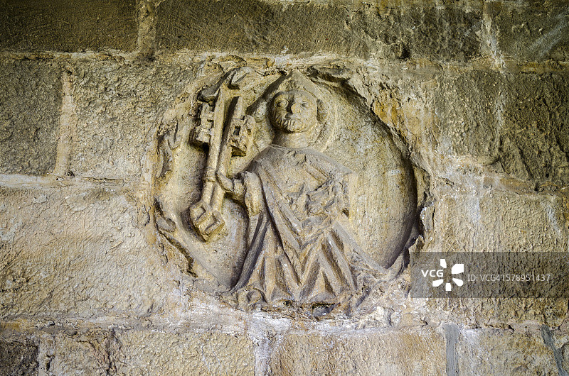埃斯特利亚-利扎拉的罗马式浮雕图片素材