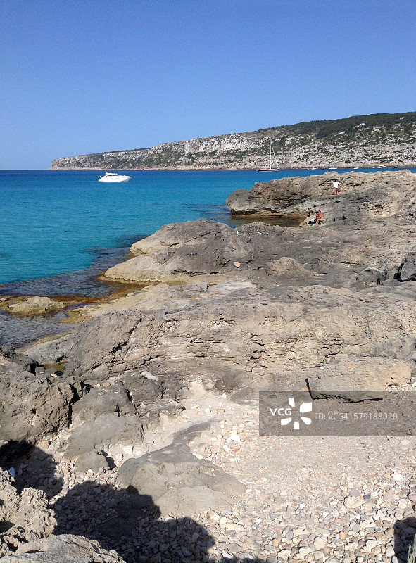 卡洛德圣阿古斯蒂（Es Caló），西班牙巴利阿里群岛福门特拉岛图片素材