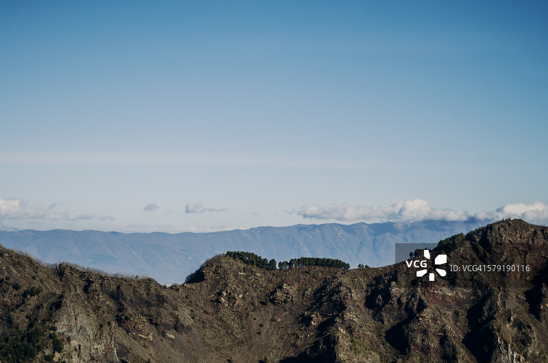 维苏威火山的陆地细节图片素材