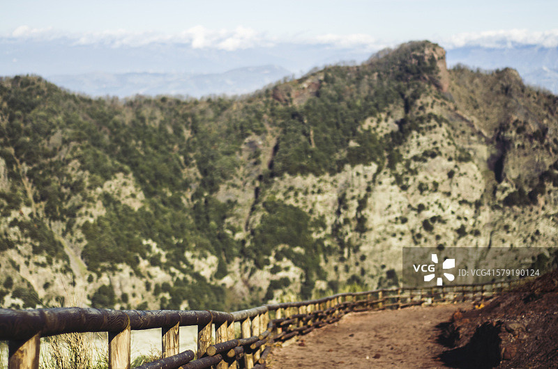 维苏威火山路线，那不勒斯图片素材