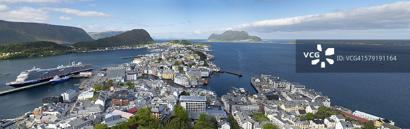 挪威奥勒松全景图片素材