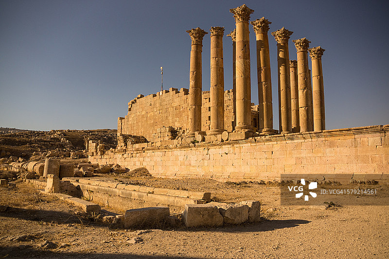 杰拉什的寺庙遗址图片素材
