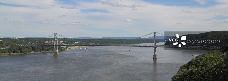 纽约州波基普西至高地之间的哈德逊中段大桥图片素材