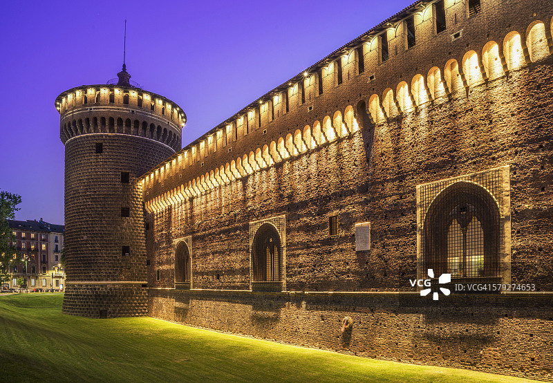米兰的斯福尔扎城堡图片素材