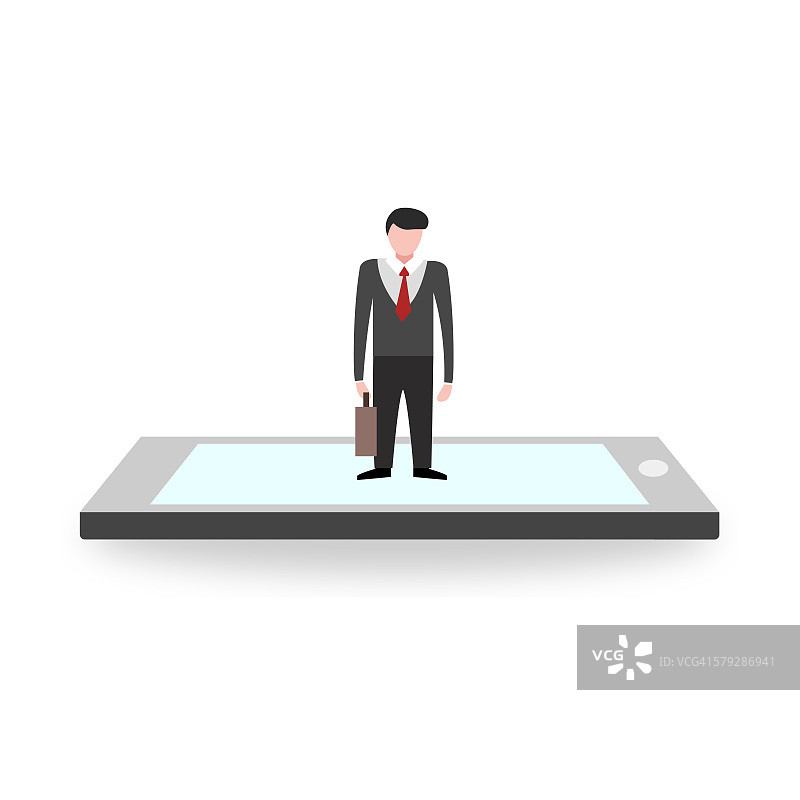 使用智能手机的商人图片素材