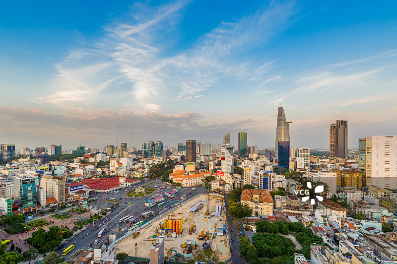 胡志明市商务行政区天际线图片素材