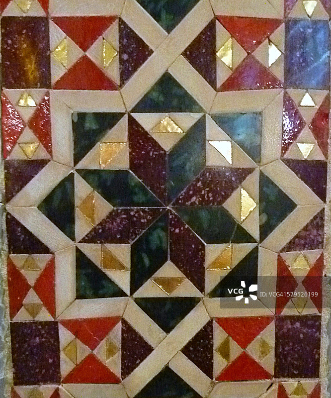 阿拉伯风格马赛克细节，巴勒莫帕拉蒂纳教堂图片素材