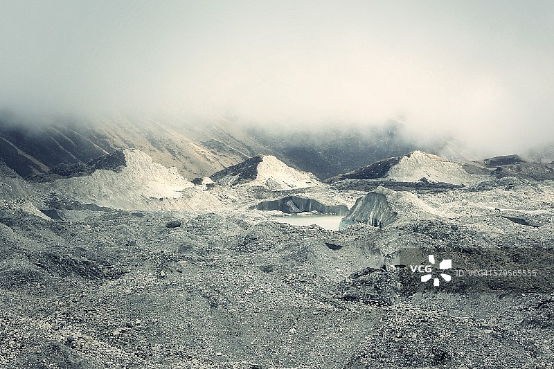 神秘的冰碛地貌图片素材