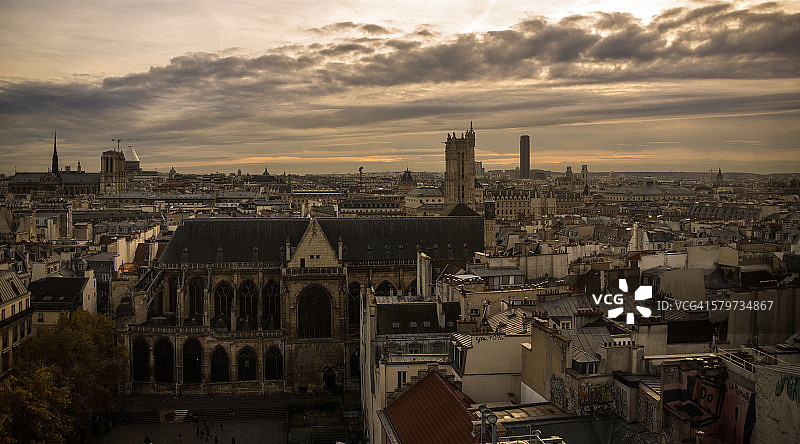 巴黎屋顶图片素材