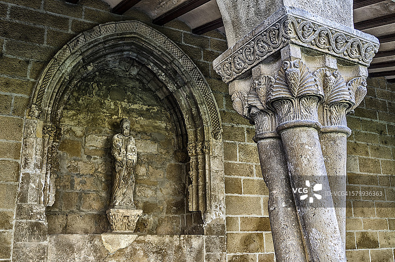 埃斯特利亚圣佩德罗-德拉鲁阿罗马式回廊图片素材