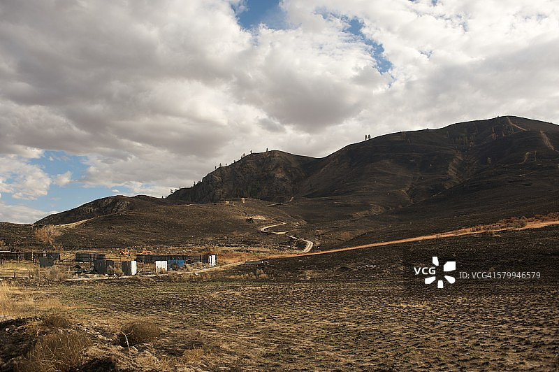 通往山顶的道路图片素材