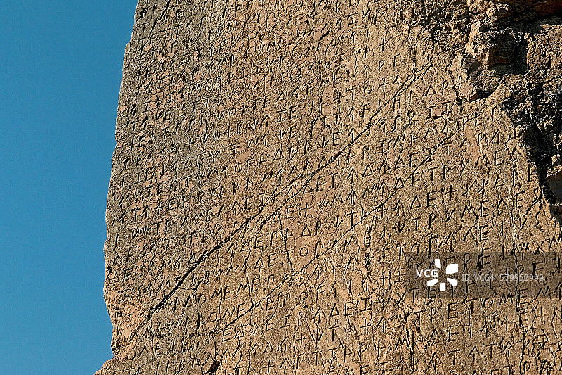 土耳其桑托斯遗址的利西亚雕刻图片素材