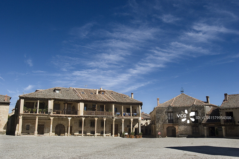 佩德拉萨马约尔广场，塞戈维亚，卡斯蒂利亚·莱昂图片素材