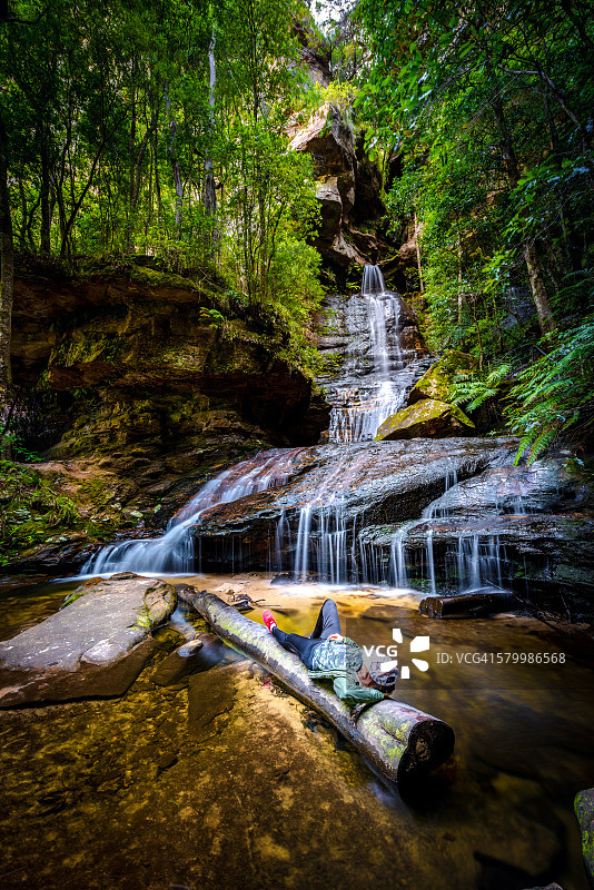 蓝山国家公园的皇后瀑布图片素材
