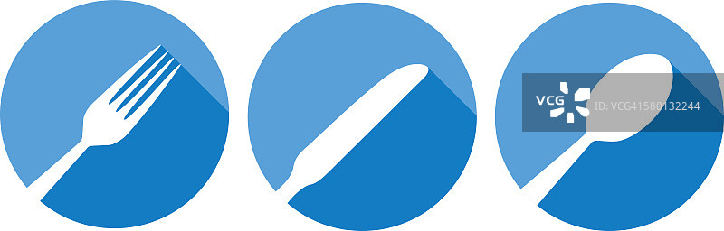 叉子、刀子、勺子图标图片素材