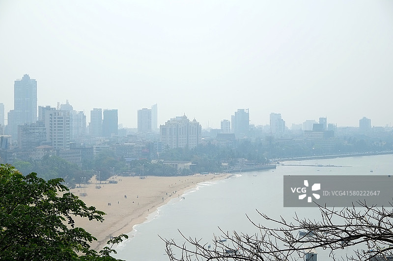 孟买的滨海大道，也被称为女王项链图片素材