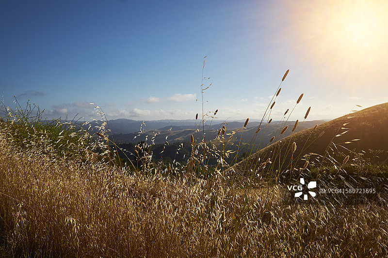 圣克鲁斯山脉的日落图片素材