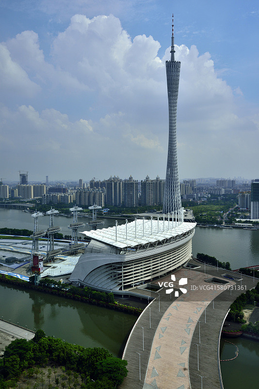 海心沙公园和广州塔图片素材