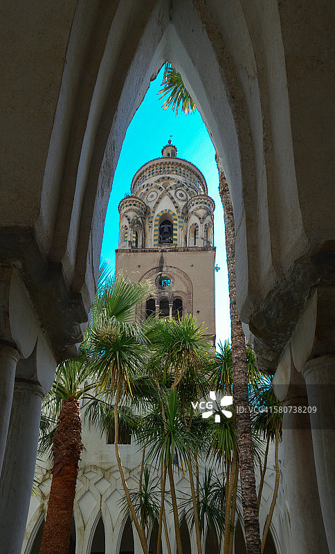 阿马尔菲天堂回廊与钟楼图片素材