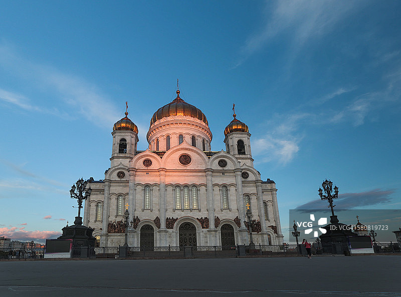 救世主基督大教堂的日落图片素材