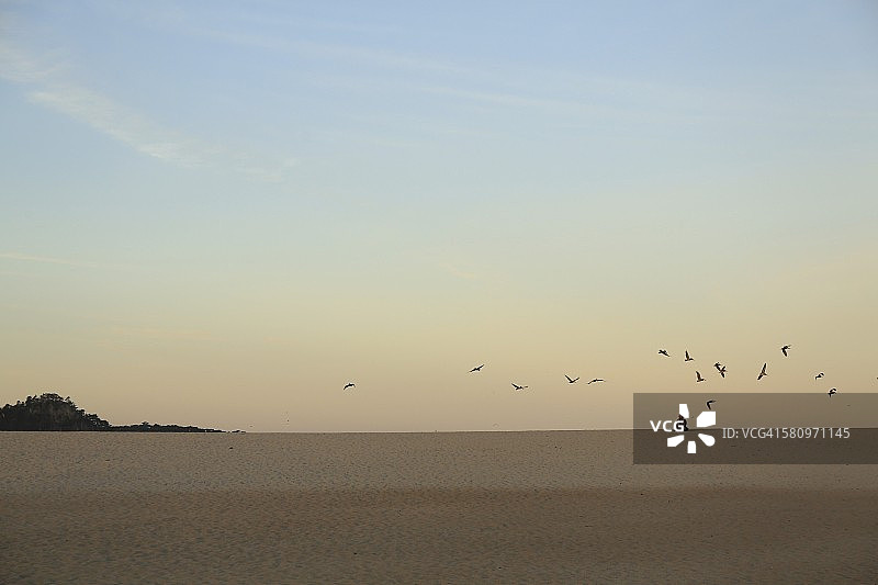 坐在沙滩上的男人图片素材