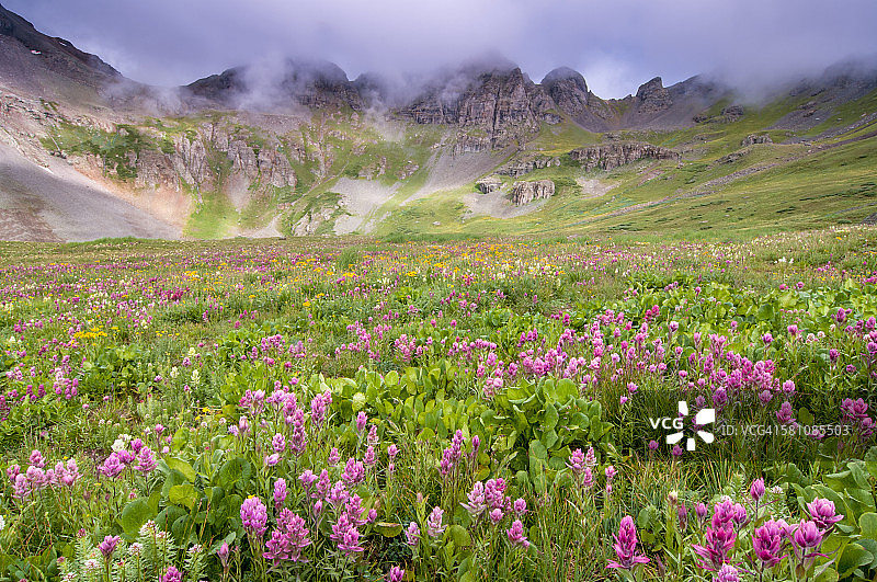 清澈的湖泊与画笔图片素材