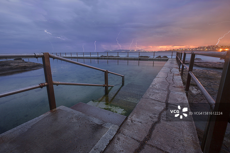 北卷卷岩石池图片素材