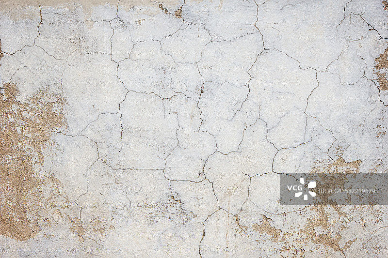 开裂的混凝土墙特写图片素材