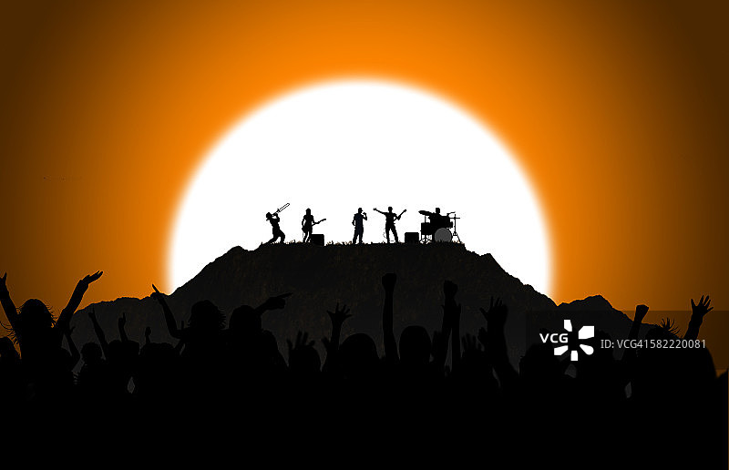 音乐节的人群图片素材