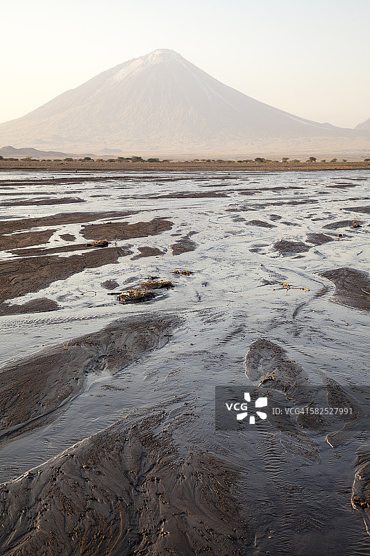 伦盖火山的日出图片素材